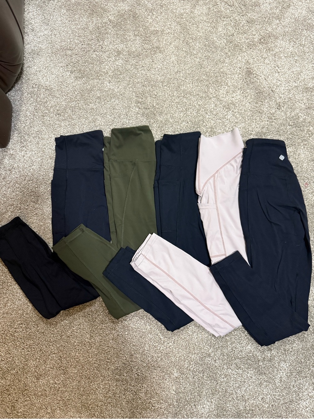 Fashion Nova Leggings Bundle - Black, Olive, tan
